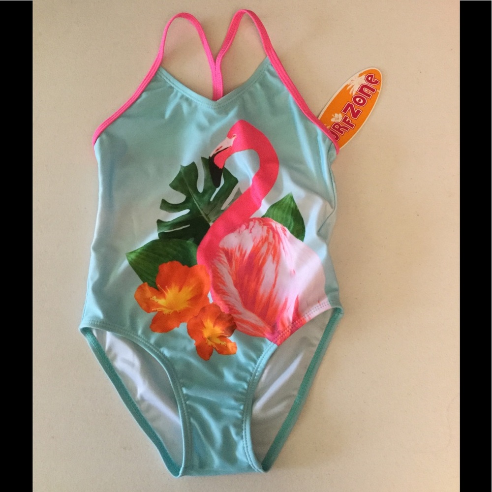 NWT Surf Zone sz 4/5 flamingo 1 pc